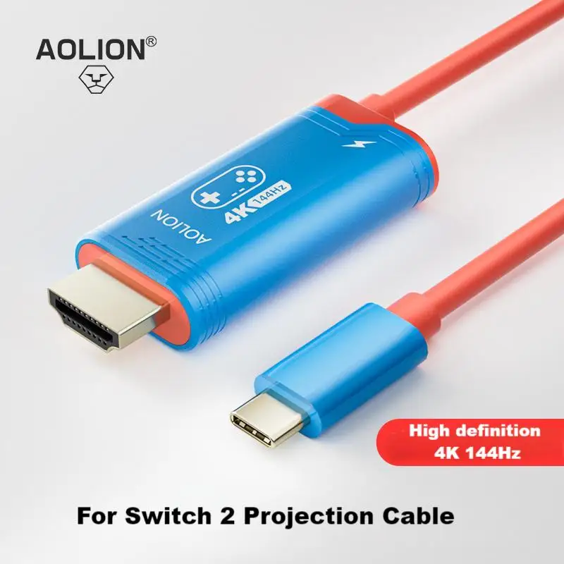 AOLION HD HDM-I Projection Cable for Switch 2 Host ROG ALLY Universal Projection Cable - Gaming Device Accessory