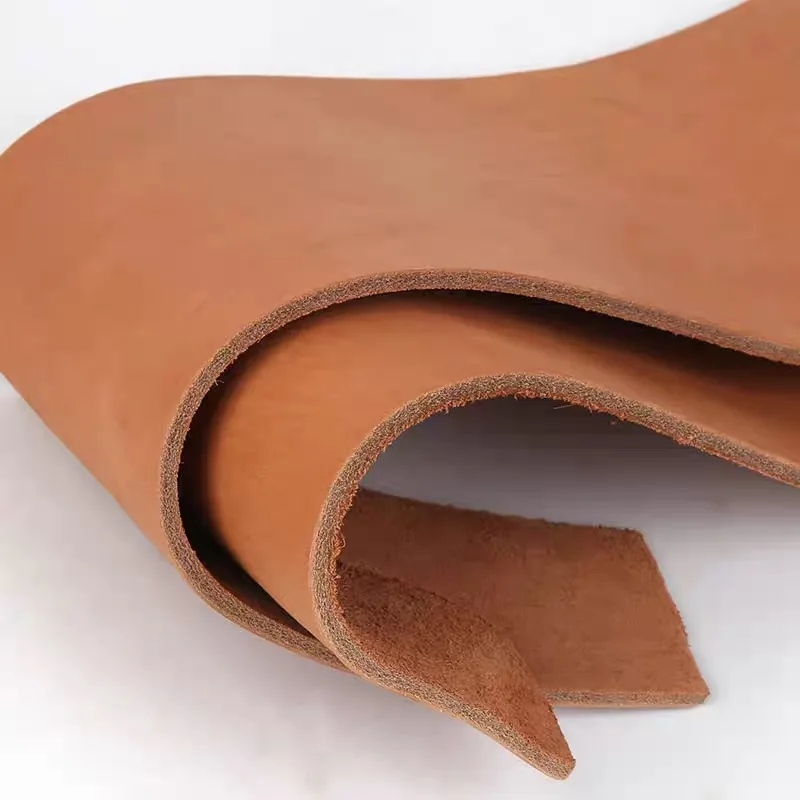 4.5mm Head Layer Hard Cowhide Material Handmade Leather Goods DIY Light Brown Vegetable Tanned Leather Shoes Outsole Belt Scabba
