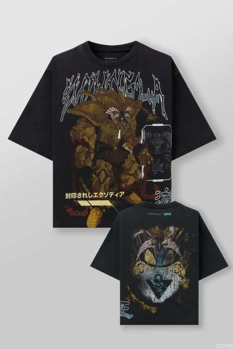 遊戯王 プリント Tシャツ Tシャツ オーバーサイズ トレンディ ゲーム ファン 夏 メンズ ファッション カジュアル