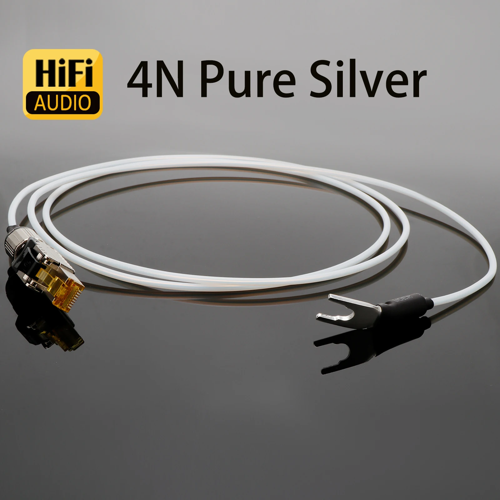 

HIFI стерлингового серебра Y-папата к кабелю CAT8 для GND усилителя декодера динамика аудио блок заземления коробка настройки аудиокабель