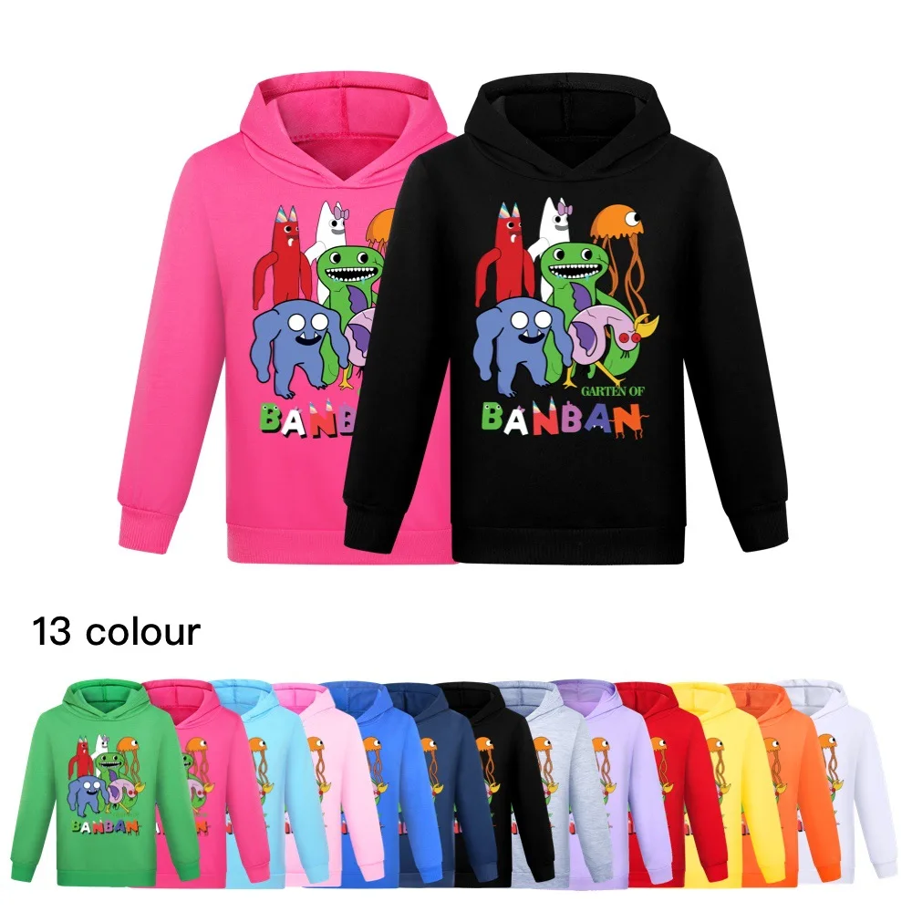 Game Garden of Banban Hoodie Kids Hooded Coats Baby Girls Clothes Teenager Boys Full Sleeve Sweater Children Pullover Sweatshirt