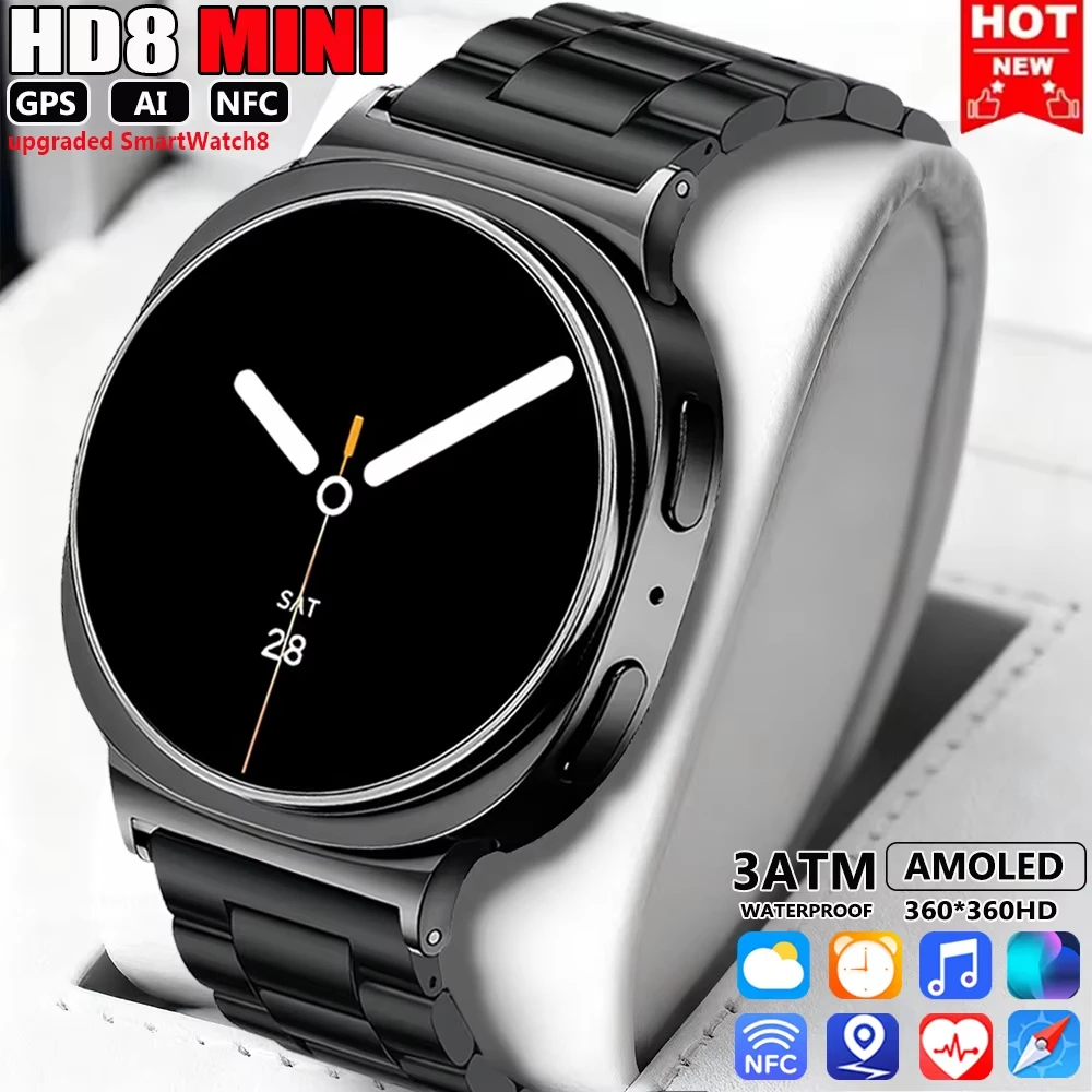 

2025 New ChatGPT Smart Watch8 Classic Ultra HD Screen GPS Compass Bluetooth Call Waterproof Smartwatch Men Women For Android ios
