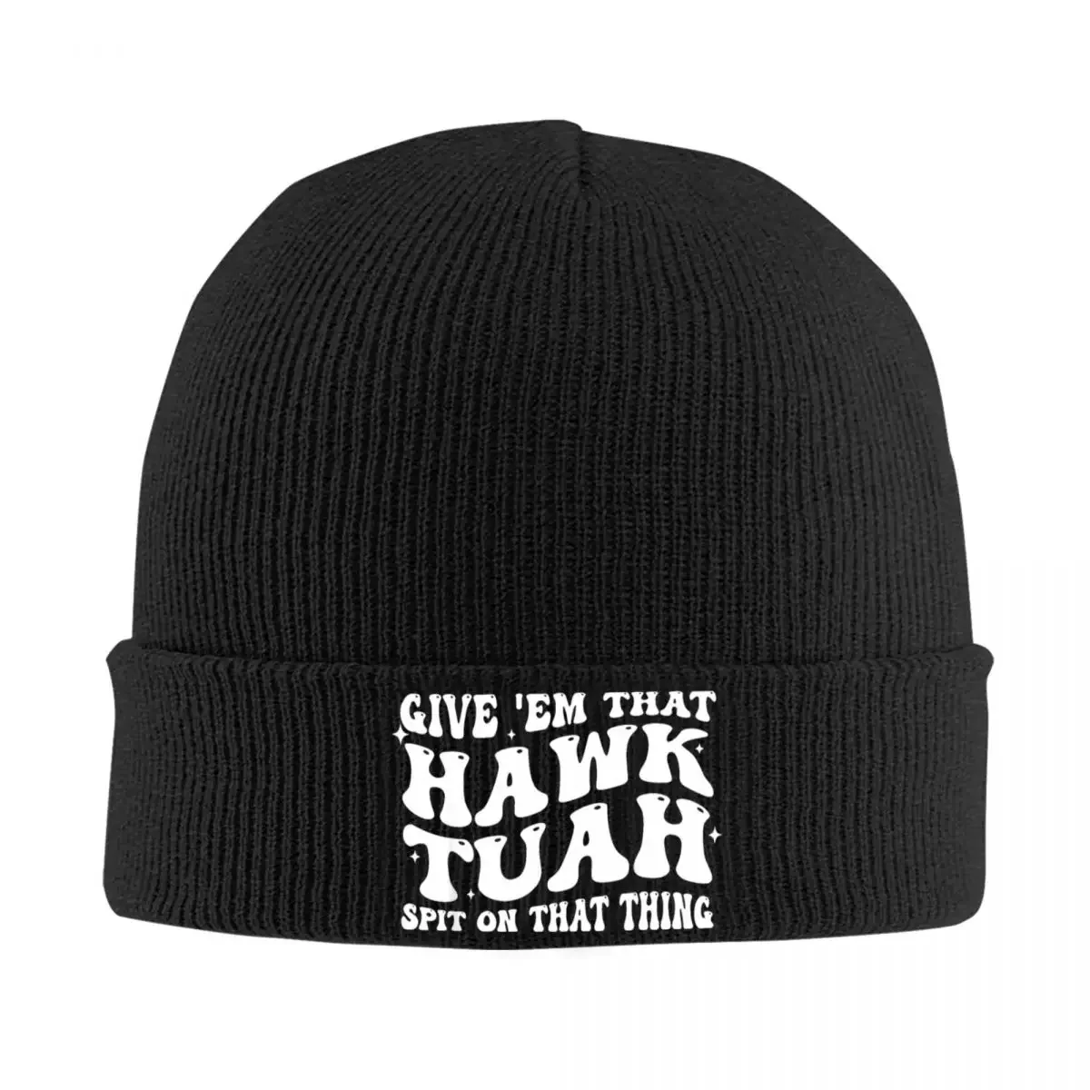 Hawk Tuah 24 Spit On That Thing Knitted Hat Women's Men's Skullies Beanies Winter Hat Acrylic Funny Pop Meme Hip Hop Cap