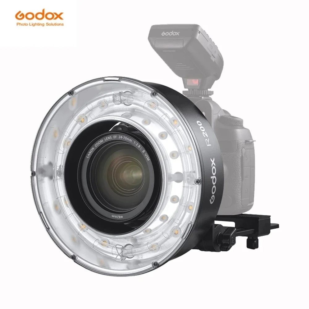 R200 200W LED Ring Light Speedlite Flash Light Head for  Canon Nikon Fuji Olympus   AD200 AD200Pro Flash