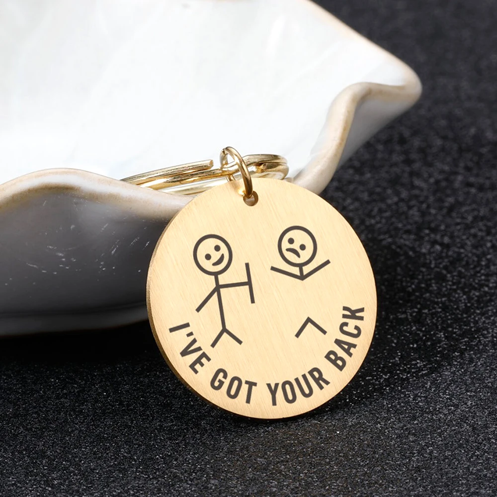 Customized Stainless Steel Engraved Graphics, Lettering, Logo, Student Friend Gift, Commemorative Keychain Pendant Gift