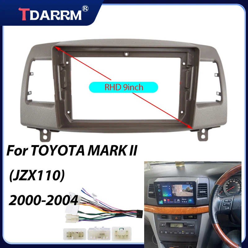 

TDARRM For TOYOTA MARK II Mark 2 JZX110 2000-2004 Car Radio Stereo Android GPS MP5 Player 2DIN Head Unit Fascia Dash Frame Cover