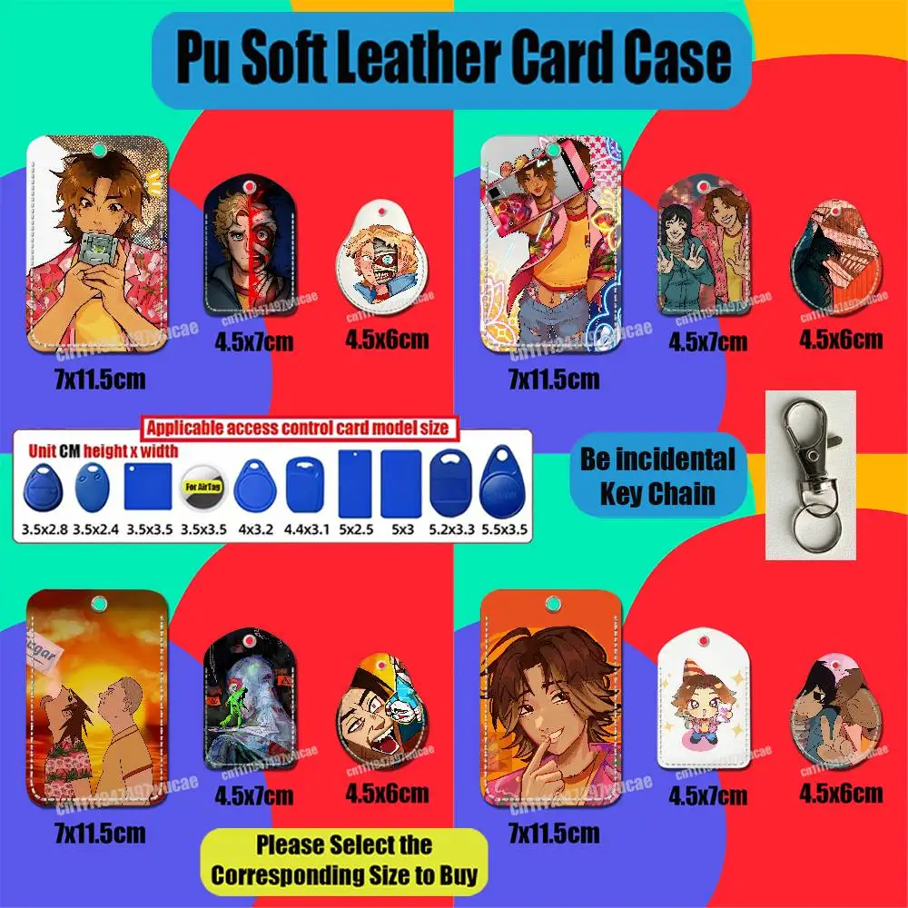 For Daisuke Curly Mouthwashing For AirTag Case Card Holder Sleeve ID Credit Bank Access Badge For Air Tag Case Shell