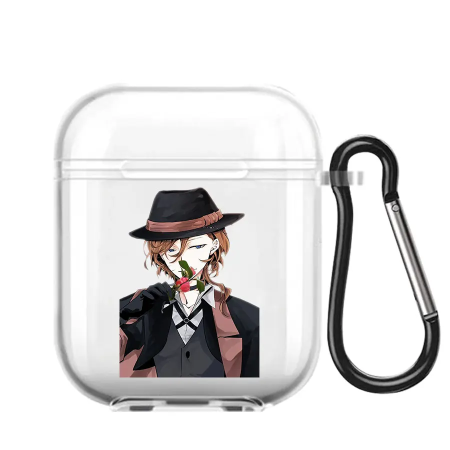 Anime Bungou Stray Dogs Dazai Osamu Soft silicone TPU Case For AirPods Pro 1 2 3 4 Clear Wireless Bluetooth Earphone Box Cover