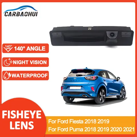 HD 1080P Vehicle Reverse Backup Trunk Handle Camera For Ford Fiesta 2018 2019 For Ford Puma 2018 2019 2020 2021