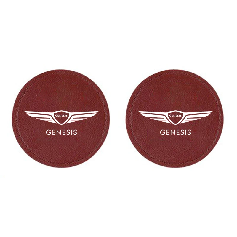 2Pcs Car Coaster Water Cup Bottle Holder Anti-slip Pad Mat For Genesis G80 G70 GV80 G80 G90 GV60 GV70 MINT ESSENTIA Accessories