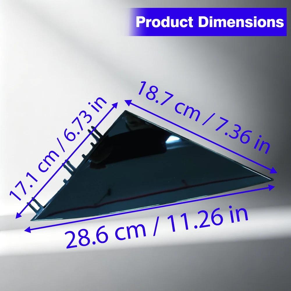 Car Rearview Mirror Triangle Triangular Plate Trim Front Left /Right for Tesla Model Y 2020-2024 1495632-00-B, 1495633-00-B