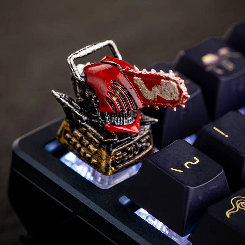 New Chainsaw Man Gun Demon Keycaps Anime Themed 1pcs Customized Resin Personalized 3d Pure Handmade Mechanical Keyboard Keycap