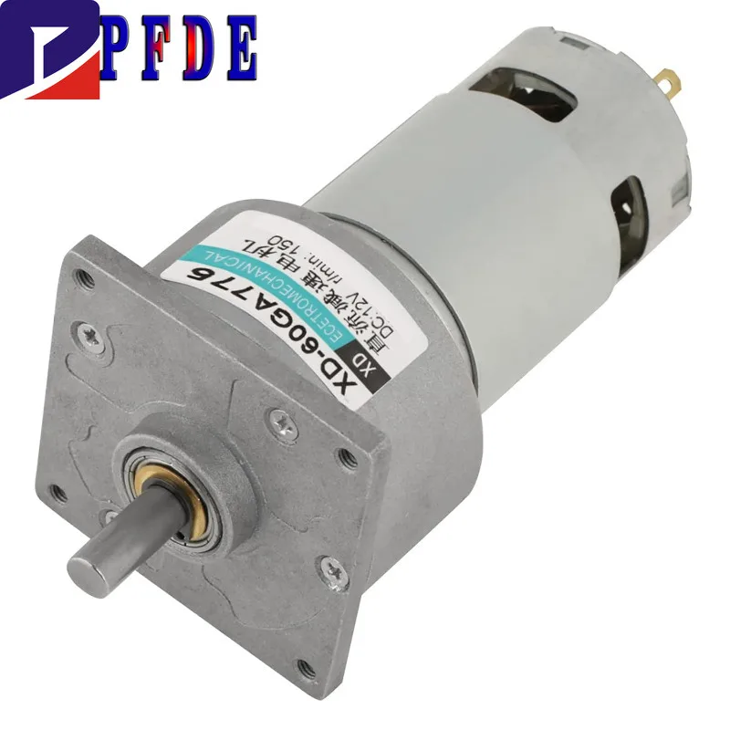 12V/24V 35W Mini DC Adjustable Speed Metal Gear Motor high Torque Motor CW/CCW Brush Reducer DC Motor Automatic Doors Windows