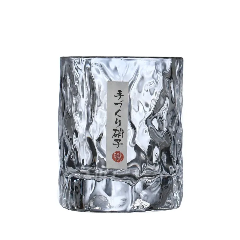 Hand-made Japanese hammered foreign wine glass whiskey glass home creative beer glass crystal cup