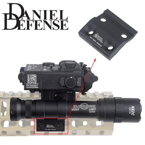 스카우트 라이트 사이드 마운트 DANIEL DEFENSE Keymod M-LOK 레일 SureFire M300 M600 손전등 베이스 마운트 사냥 액세서리