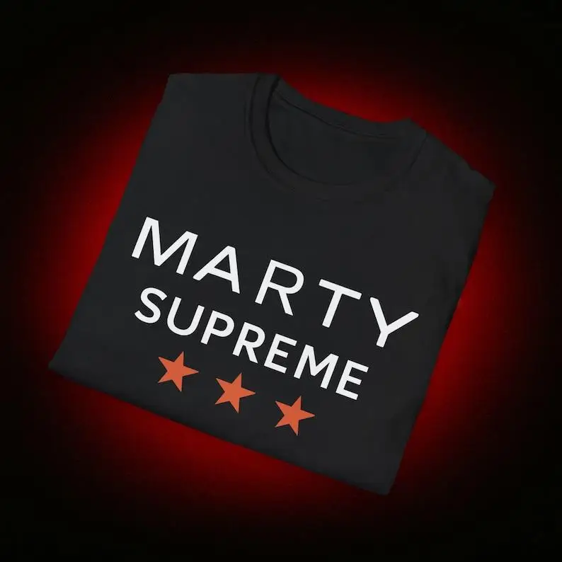 movie Marty Supreme three star graphics 100%Cotton unisex shirt 2026 Summer New Men's fashion Y2k Short sleeve Tshirt fan gift
