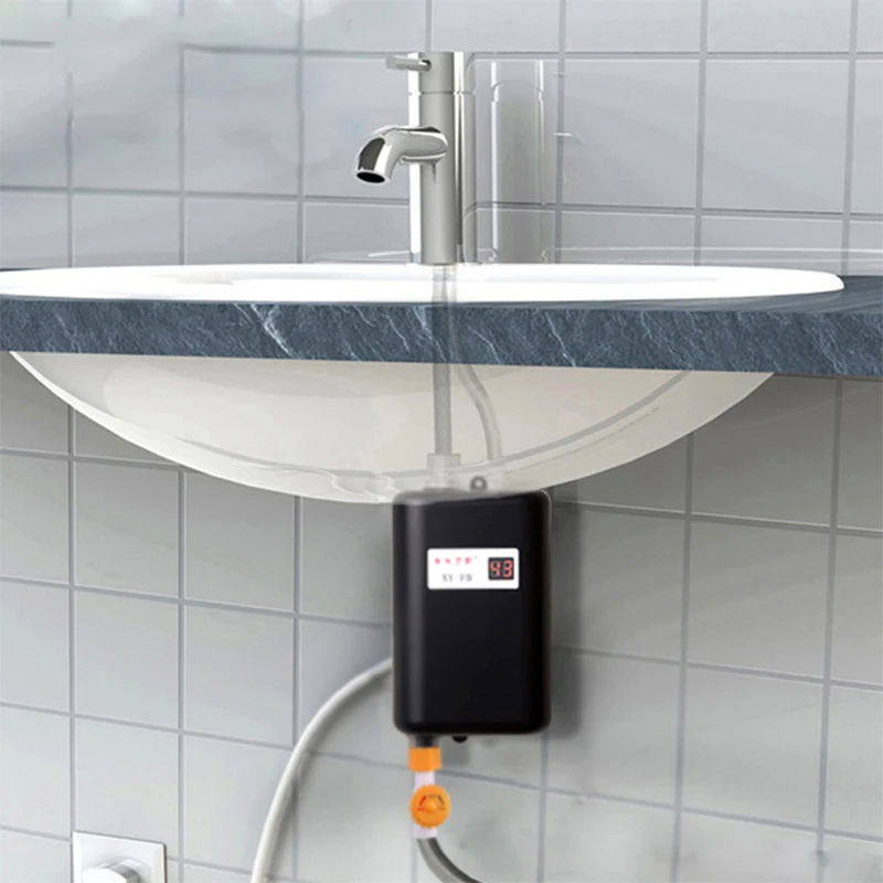 3000-3800W instant water heater Mini heating faucet Kitchen instant hot water faucet 220V stainless steel electric water heater