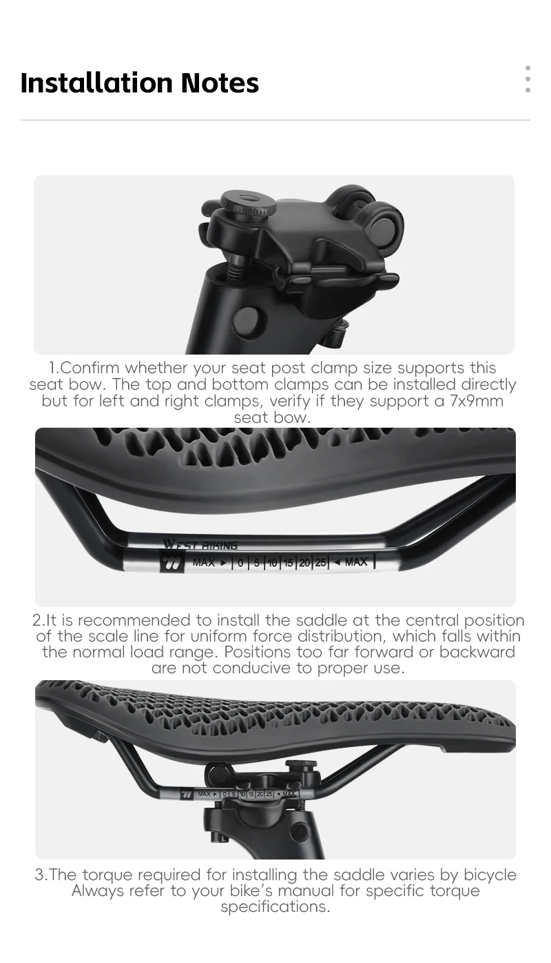 WEST BIKING 3D Honeycomb Fahrradsattel Atmungsaktiver Hohlsitz zur Druckentlastung Leichtgewichtiger Sitz für Rennräder und Mountainbikes für Langstrecken – Detail 16