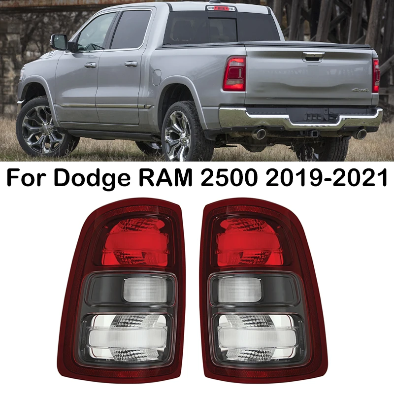 For Dodge RAM 2500 2019 2020 2021 Car Rear Bumper Tail Light Tail Lamp Brake Lamp Taillights With No Bulbs 68409002AD 68409003AD