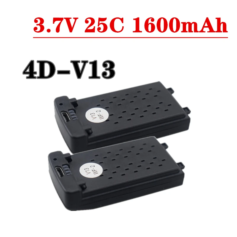 3.7V 1600mAh Lipo Battery For 4DRC V13 4D-V13 Folding Four HD Aerial Photography Remote Control Drone UAV Parts 3.7V Battery