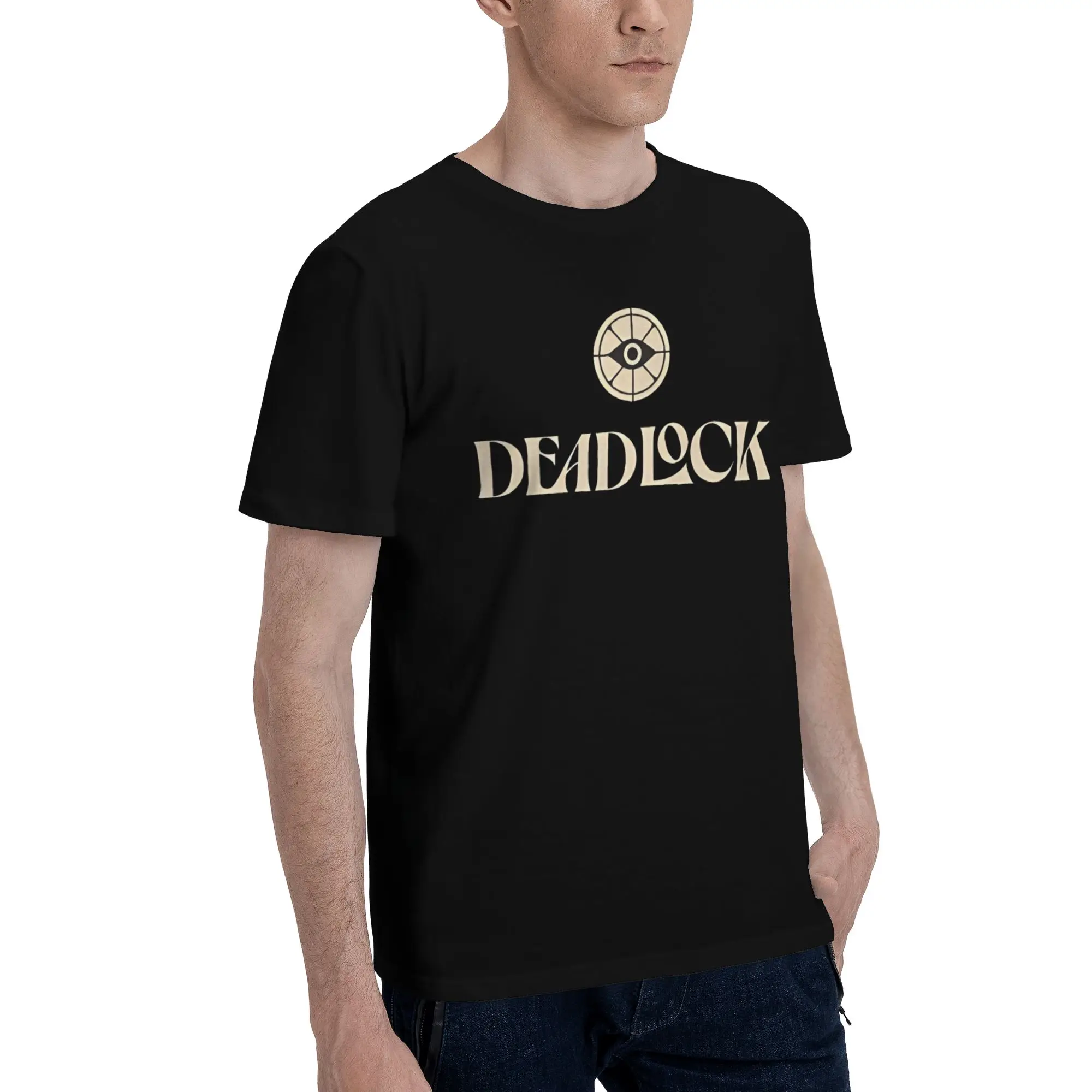 Logo Valve  Graphic Funny 100% Cotton T-Shirt Deadlock Tees Tops For Men
