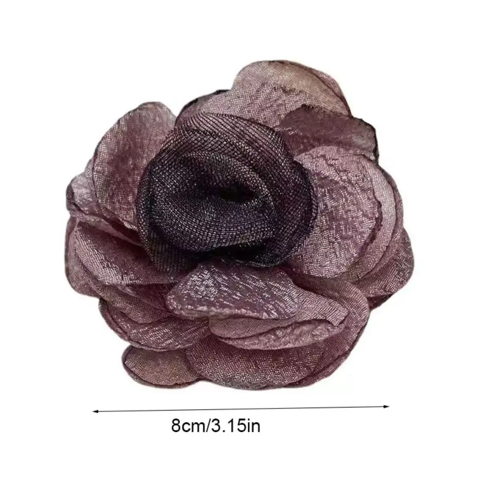 Elegant Sweet Rose Flower Hair Claw Clip For Girl Women Vintage Shark Clip Fashion Back Head Headdress Hair Accessories