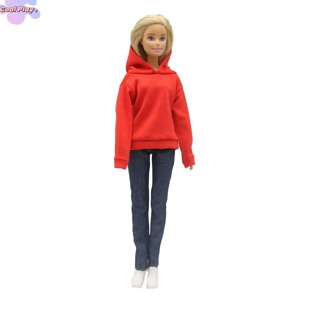 

Cloth 29cm Doll Loose Hooded Sweater Sweatshirt Short Doll Denim Shorts Doll Outfits 1/6 Dolls Accessories Doll Casual Wear