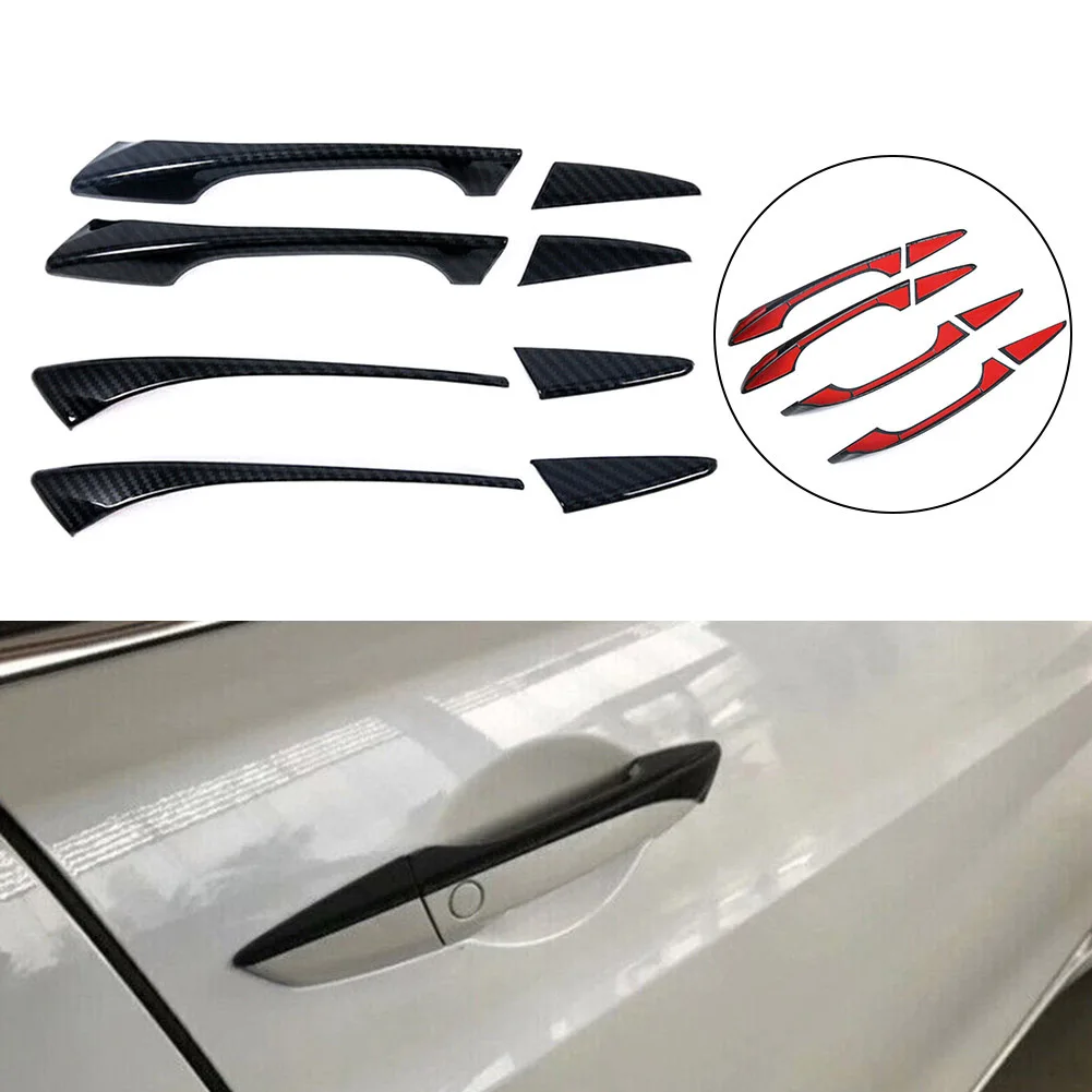 Transform Your Car\\\\\\\\\\\\\\\'s Appearance with Carbon Fiber Exterior Door Handle Bowl Trim for Acura TLX 2015 2022 (8Pcs)