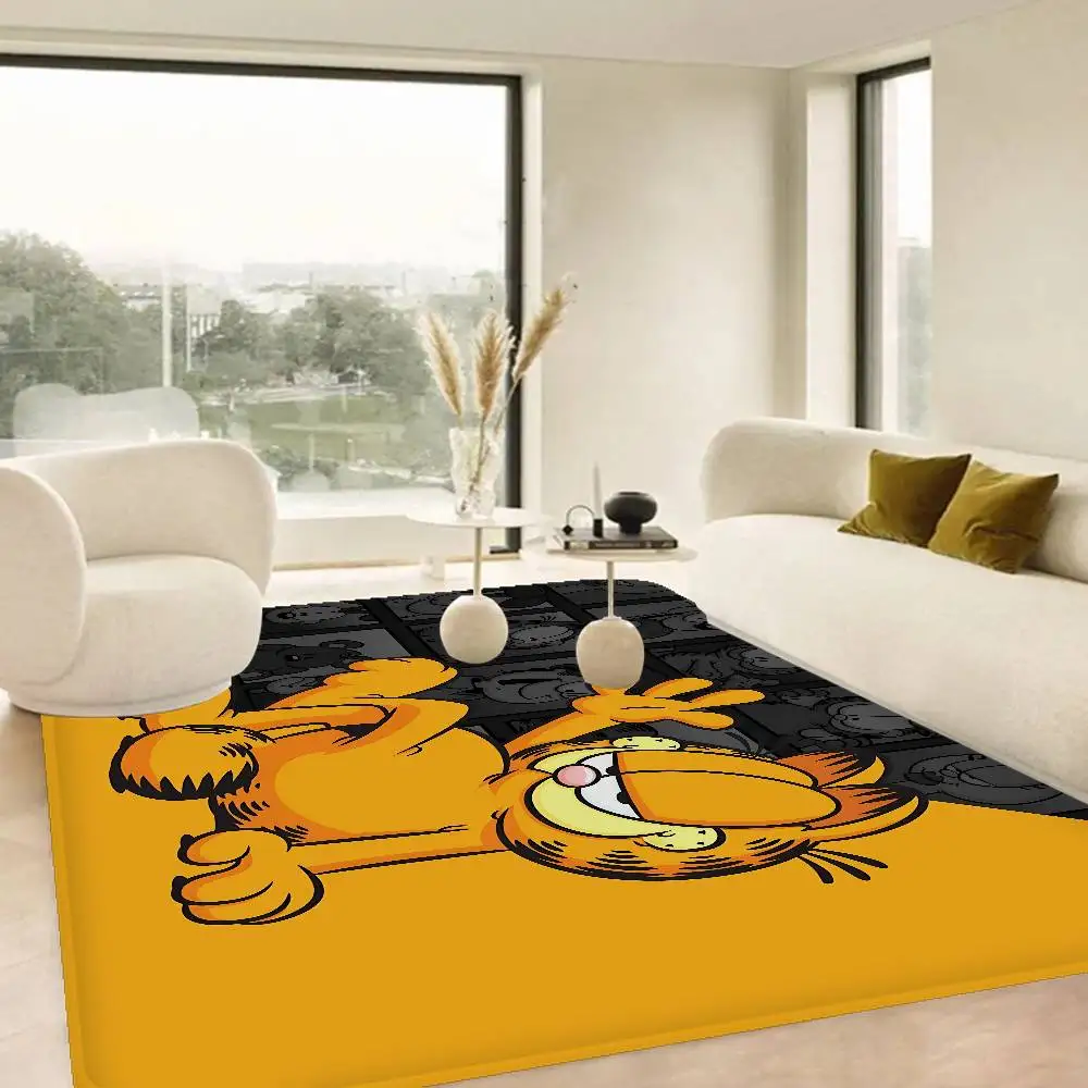 Cartoon Cute Cat G-Garfield Hallway Carpet Washable Non-Slip Living Room Sofa Chairs Area Mat Kitchen Doormat Area Rug