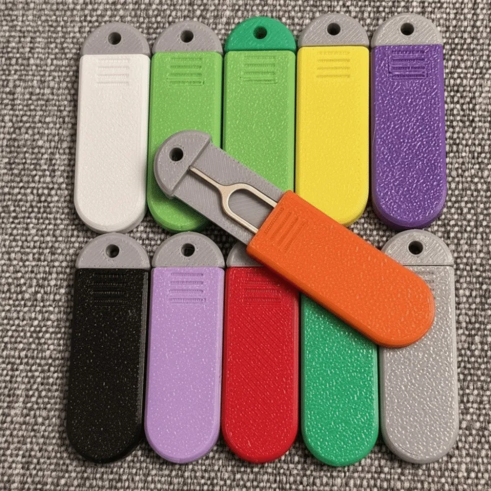 3D Printed SIM Card Ejector Pin Storage Box with Eject Pin with Keychain Top Pin Organizer Universal Sim Tray Open Eject Pin