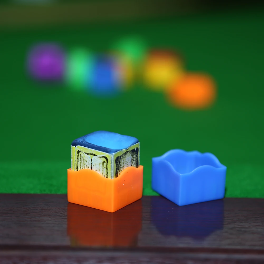 

12 шт. снукерный кий, зажимы для мела, пластиковые 6 цветов, коробка для мела для бильярда, квадратные профессиональные аксессуары для бильярда