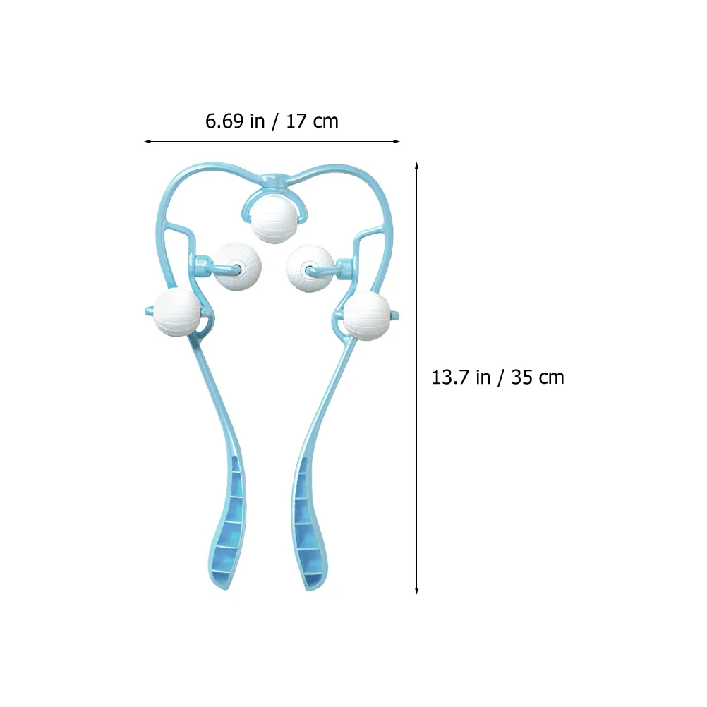 

Professional Sky-Blue Pressure Point Cervical Massager Roller Manual Neck Massager Tool Loosen Tense Muscles Improve Blood Flow