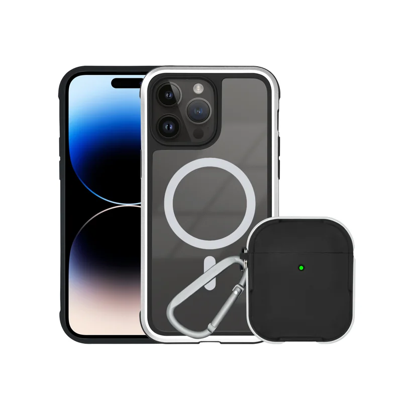 

KZDOO Mag Ares Metal Case with Airpods Pro 2 Case Set Combo Same Color Protector for iPhone14/14 Plus/14Pro/14 Pro Max 2 Pcs set