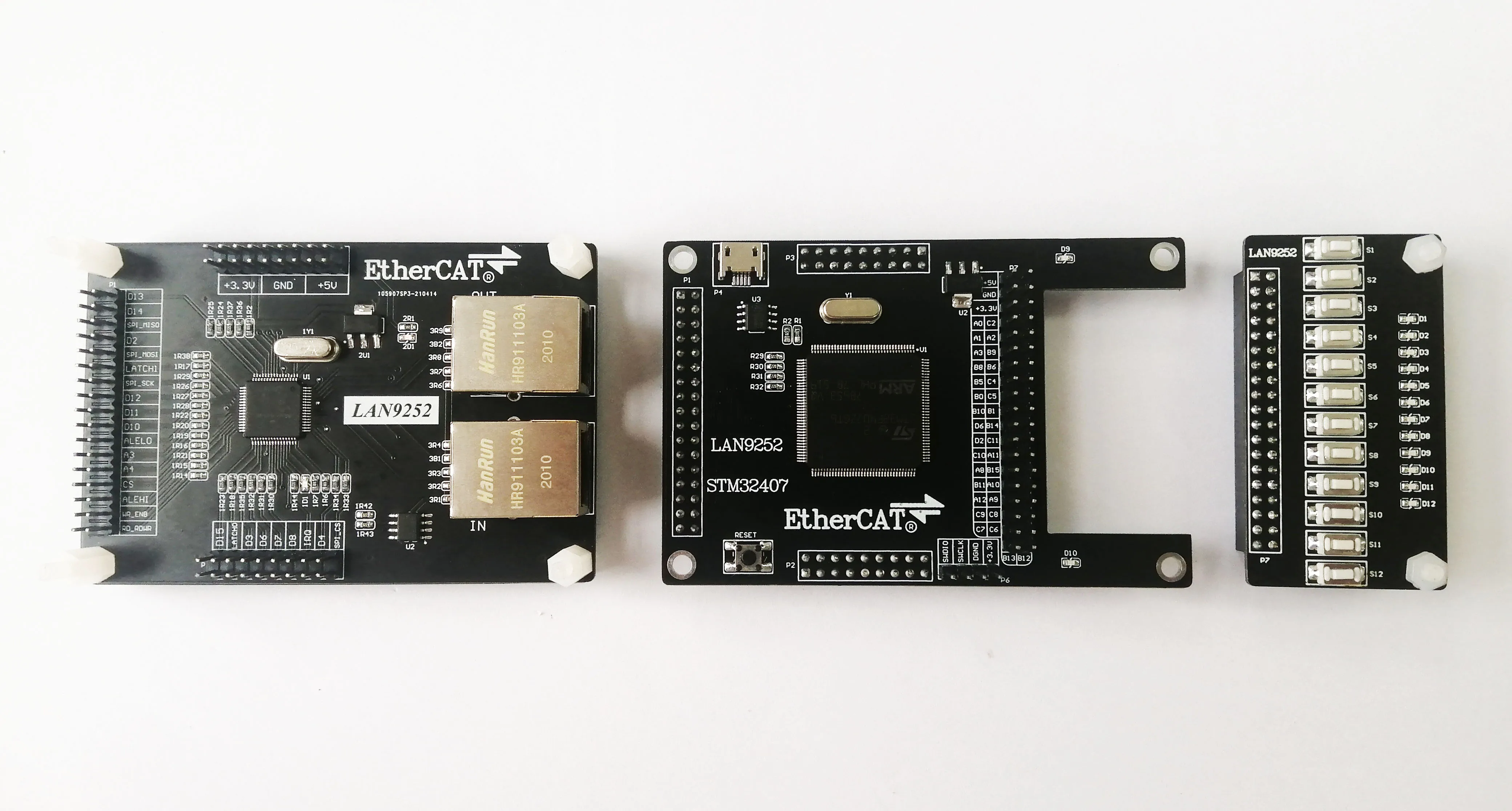 LAN9252 Slave LAN9252 Development Board EtherCAT Slave 32IO CIA402 STM32407 STM32F407ZGT6+LAN9252 architecture