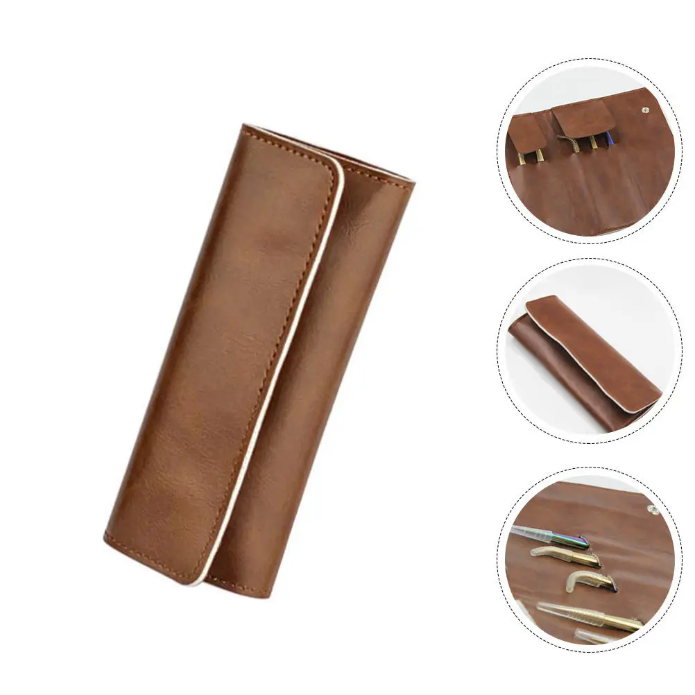 Bolsa de Pu para pinzas de pestañas, contenedor de herramientas de maquillaje resistente al polvo y al desgaste, bolsa de almacenamiento para extensión de pestañas postizas, organizador de Clip, 1 ud.