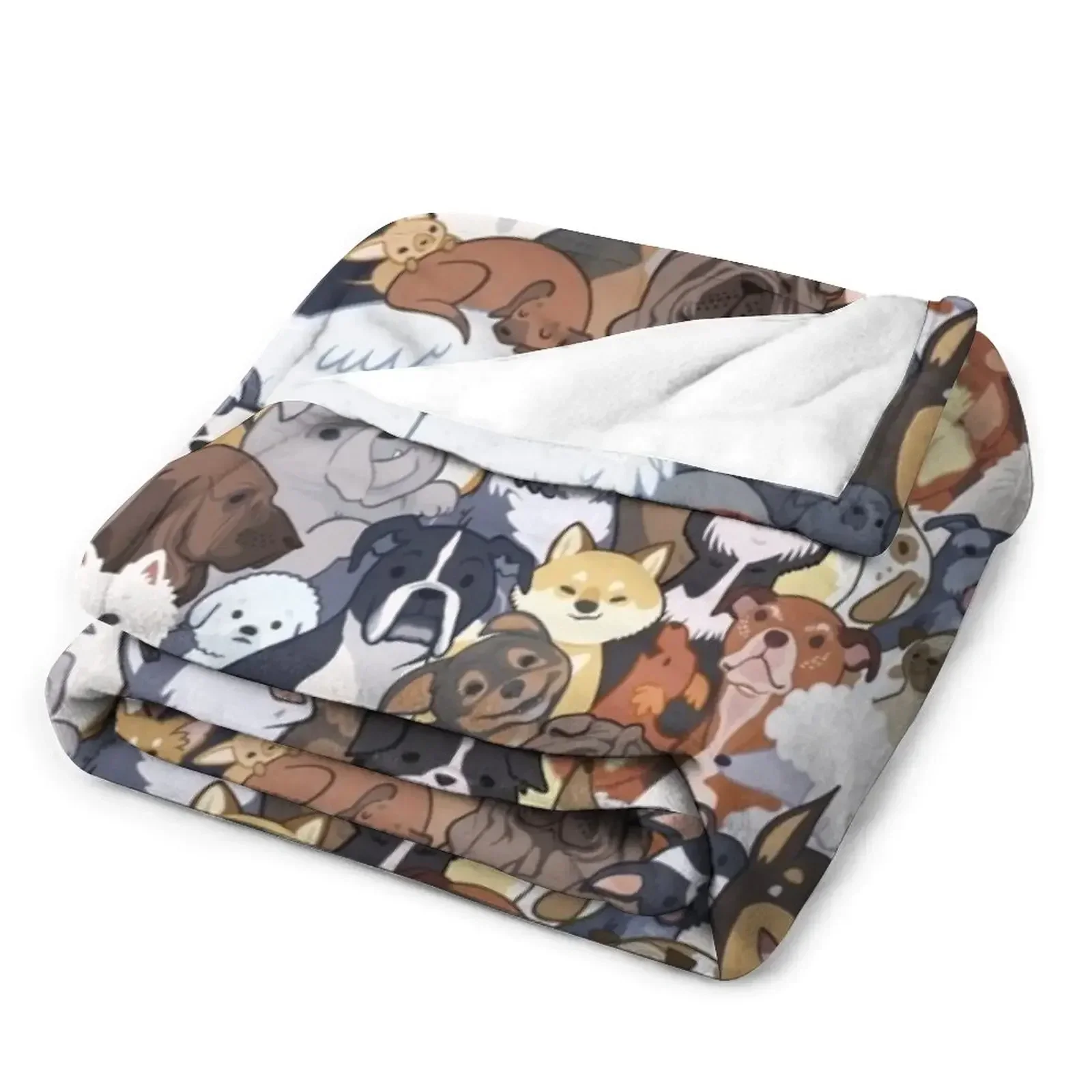 Pupper Party Throw Blanket blankets and throws Furry Blankets