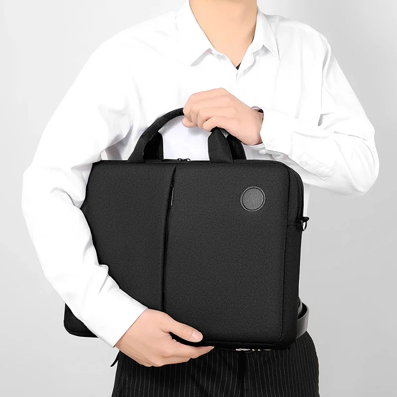Solid Color Simple And Lightweight Portable Laptop Bag, Portable Business Trip Waterproof Computer Protective Case