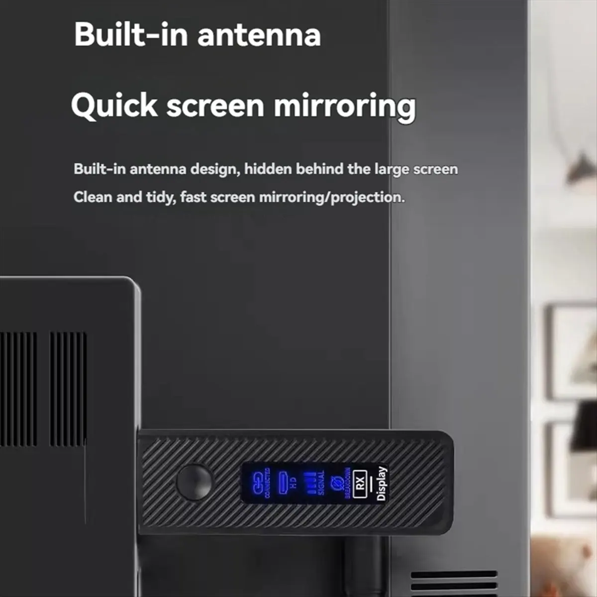 

Квалифицированный беспроводной HDMI-совместимый передатчик и приемник Светодиодный дисплей 1080P HD удлинитель 50 м для ПК Монитор Проектор ТВ Белый