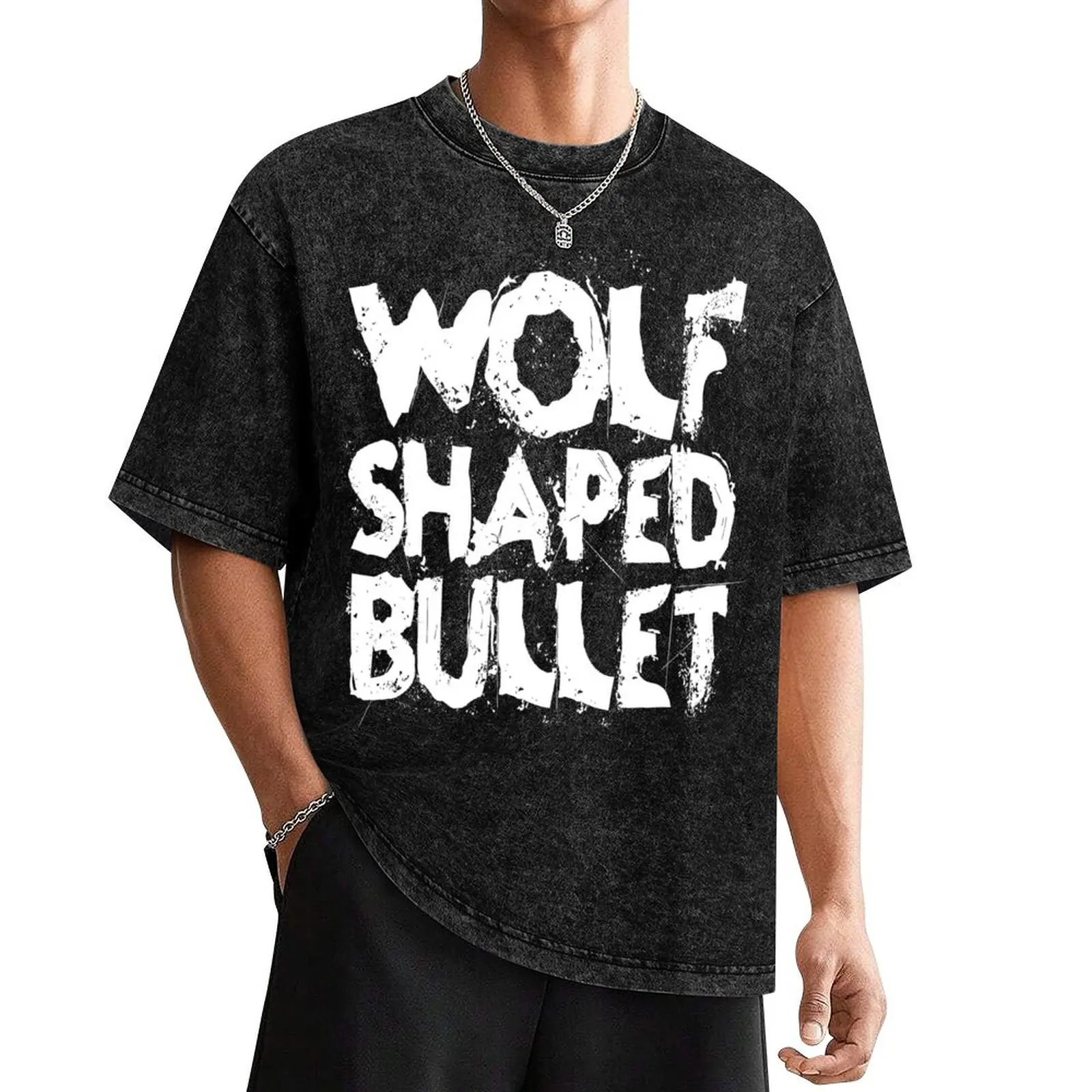 

Wolf Shaped Bullet T-Shirt street wear Blouse football t shirt vintage t shirt men