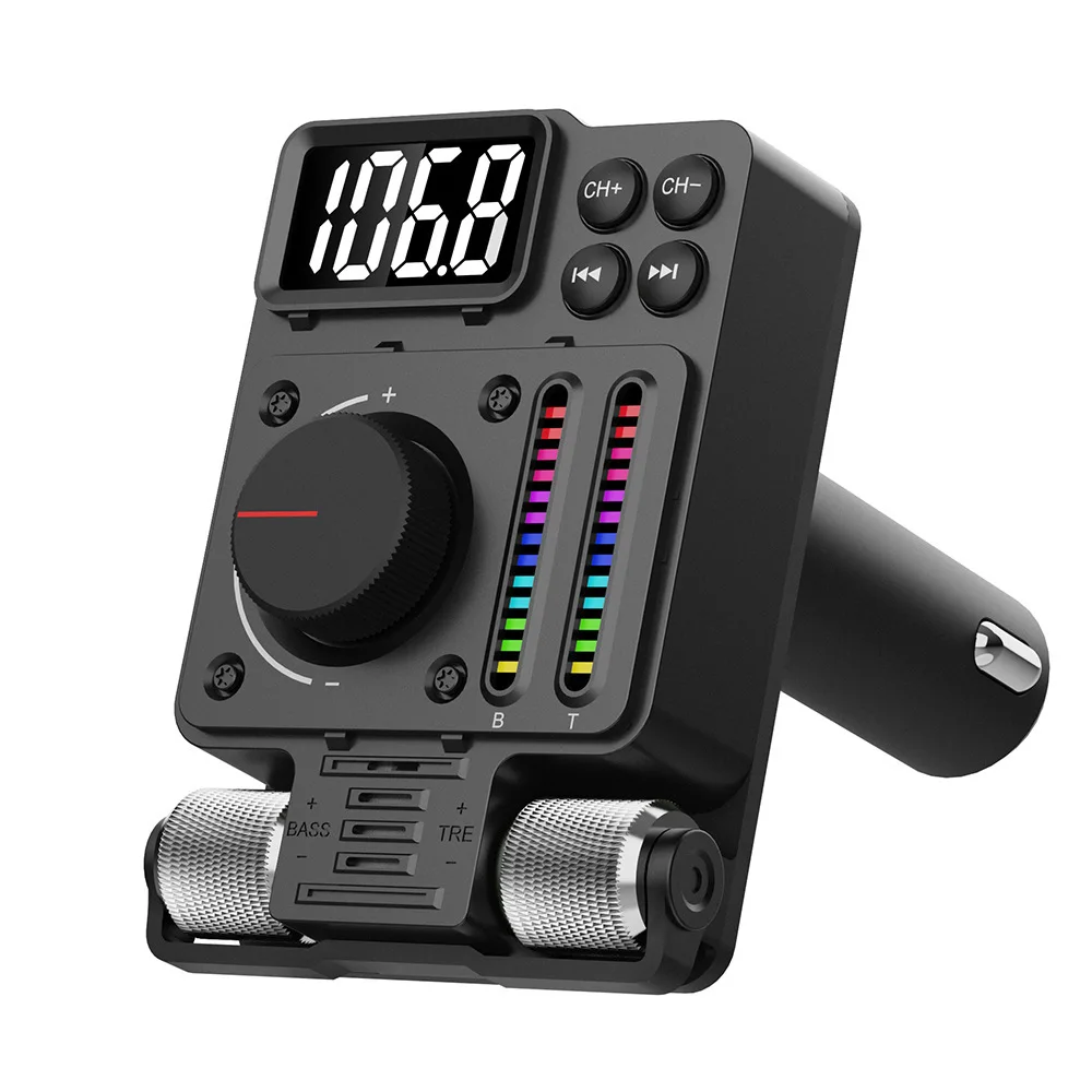 MP3 Bluetooth Hands-Free FM Transmitter, PD 30W Fast Charging Car Charger, Hi-Fi Music Car Player