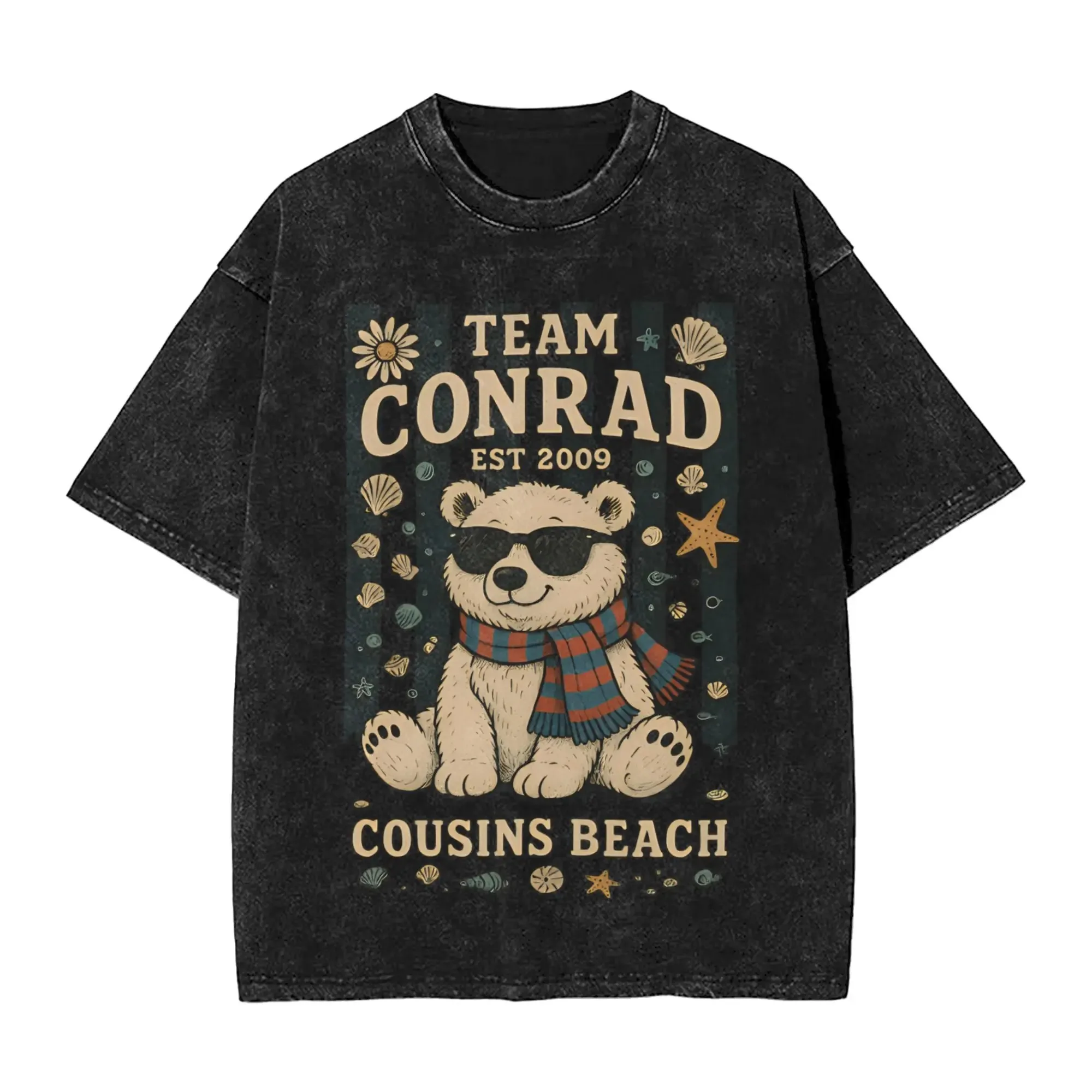 25 كونراد وإرميا تي شيرت لمحبي القطن مضحك بلايز النساء الرجال Crewneck فريق كونراد تيز ملابس قصيرة الأكمام حجم كبير