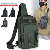 Multifunctional Sling Bag for Men Large Capacity Crossbody Bag Waterproof Chest Pack Phone Holder Cycling Fitness Hiking Gift