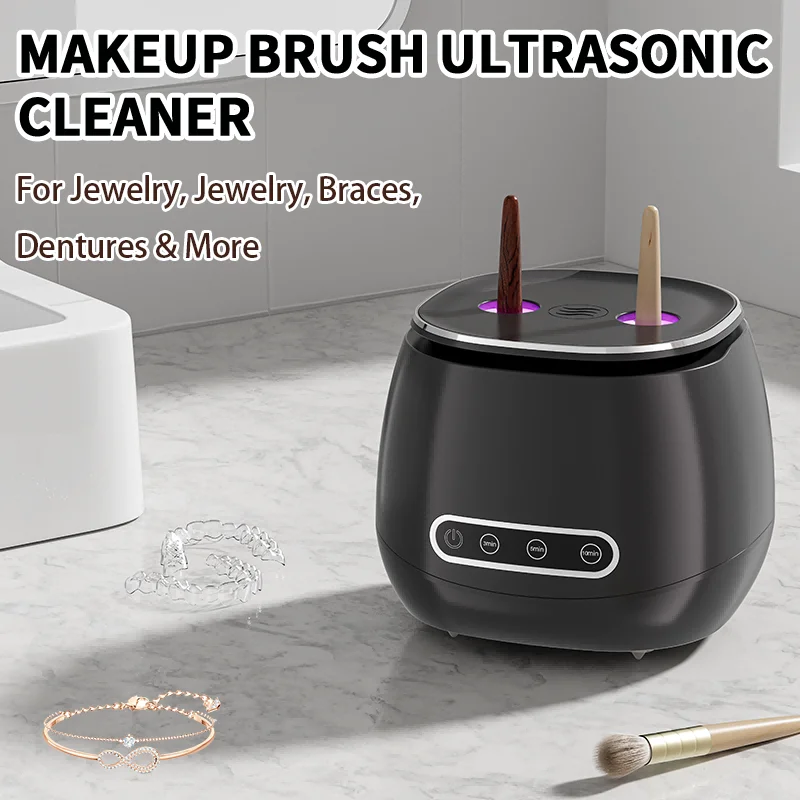 Compact Ultrasonic Multifunctional Cleaning Machine USB - Small Household Jewelry Cleaner for Makeup Brushes Braces Mouthguards