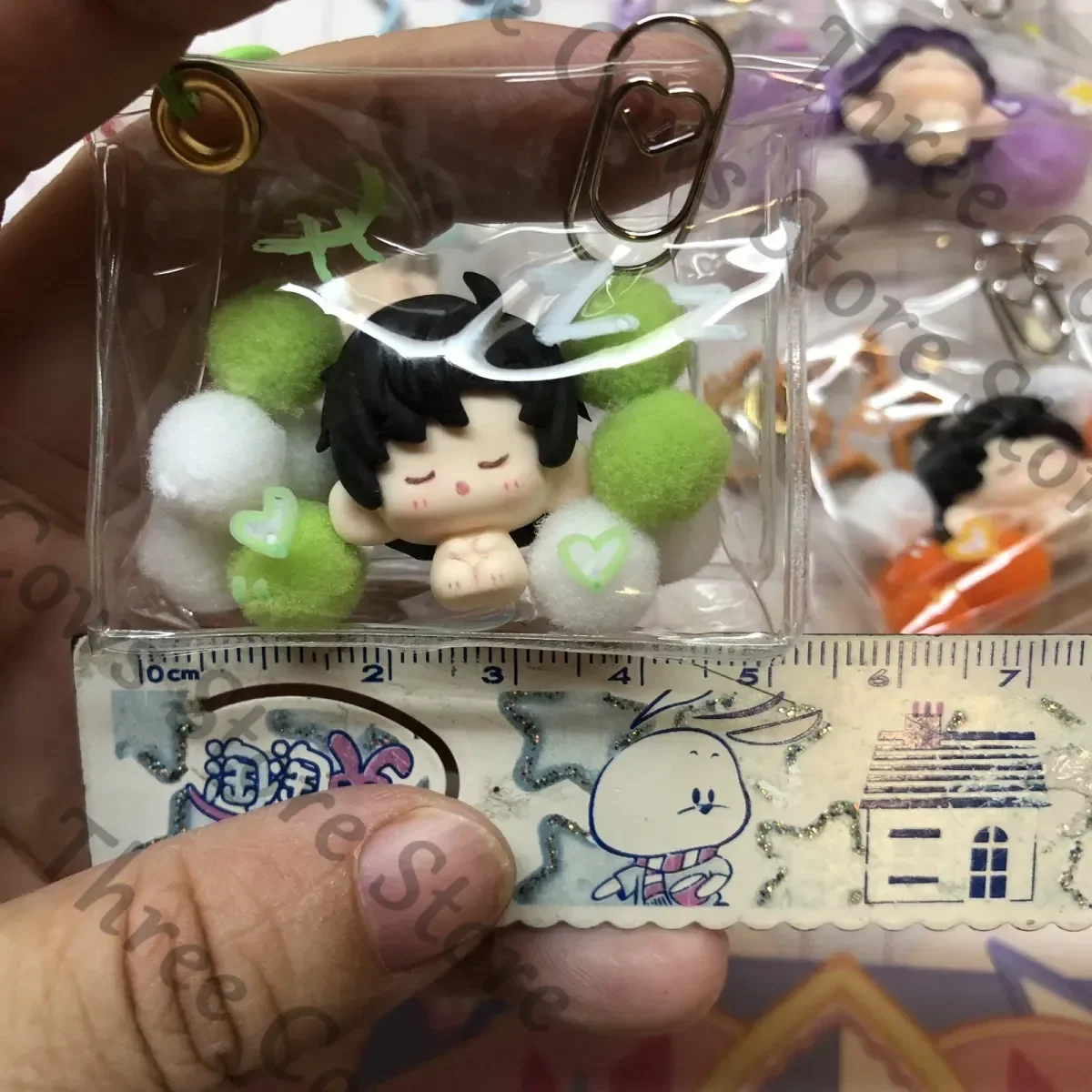 

Anime Love and Deepspace Xavier Sylus Rafayel Zayne Caleb Cosplay Cartoon Model Widget Keychain Figurine Keyring Mascot Gift