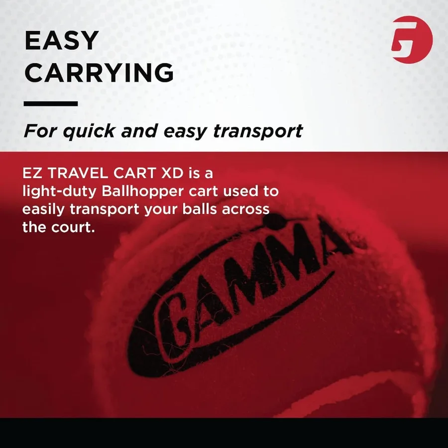 GAMMA Sports EZ Travel Cart Tennis Pickleball Hopper للاعبي Padel تصميم مدمج محمول مع بناء قوي وخفيف الوزن #6