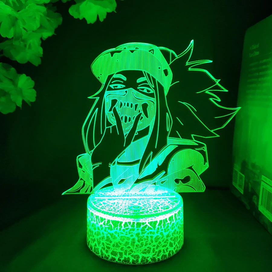 LOL Akali Game Light Cool Birthday Present for Kids Bedroom Decoration Masking League of Legends KDA Akali LED Gamer Gift Lamp