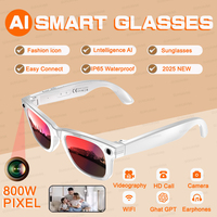 NEW 8 Million Pixels Smart Glasses Recording Videos AI Photo Recognition Answer Translation IP65 Waterproof HD Bluetooth Glasses