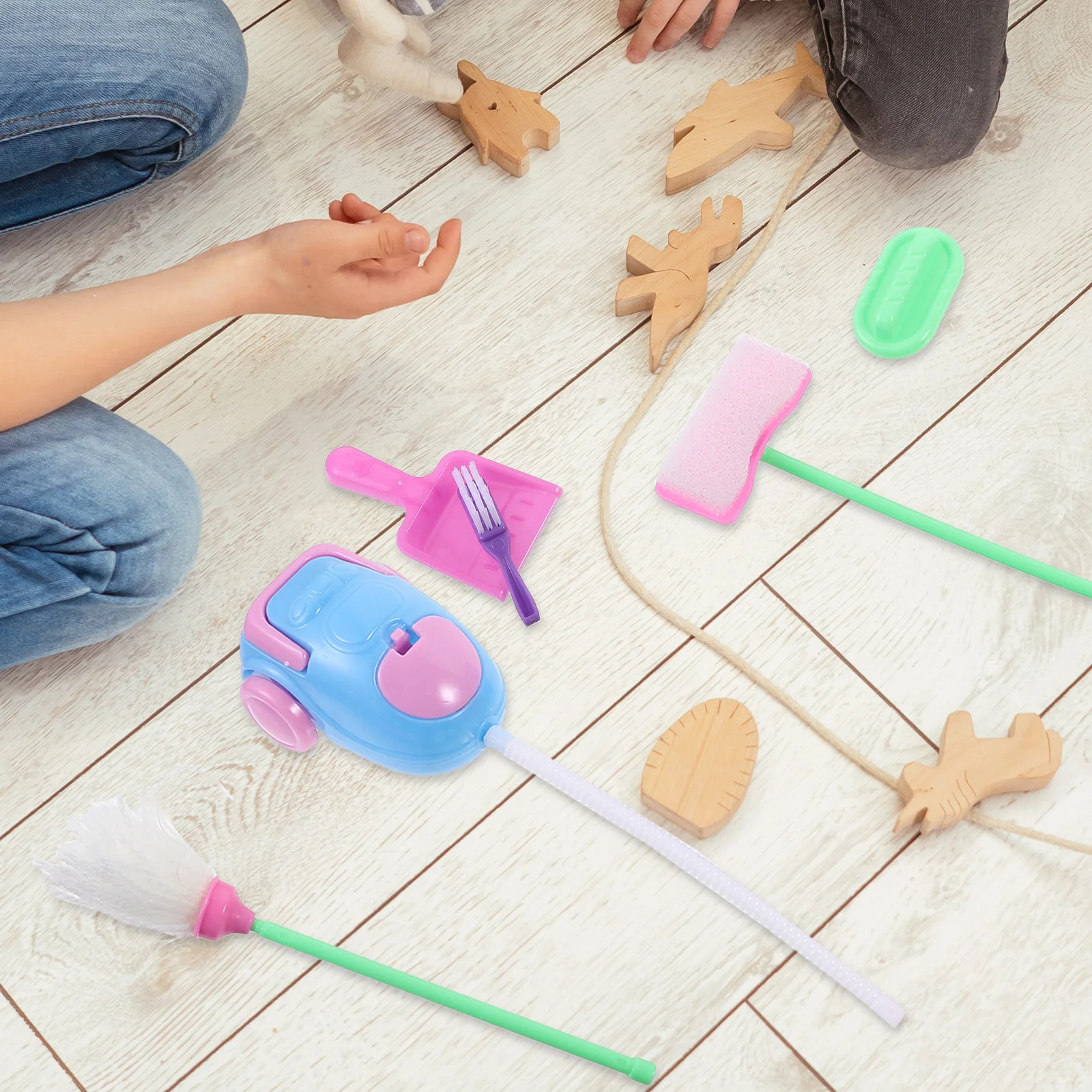 

1Set Baby Cleaning Play Set for Kids Miniature House Accessories Realistic Simulation Tools Fun Educational Indoor Activity Game