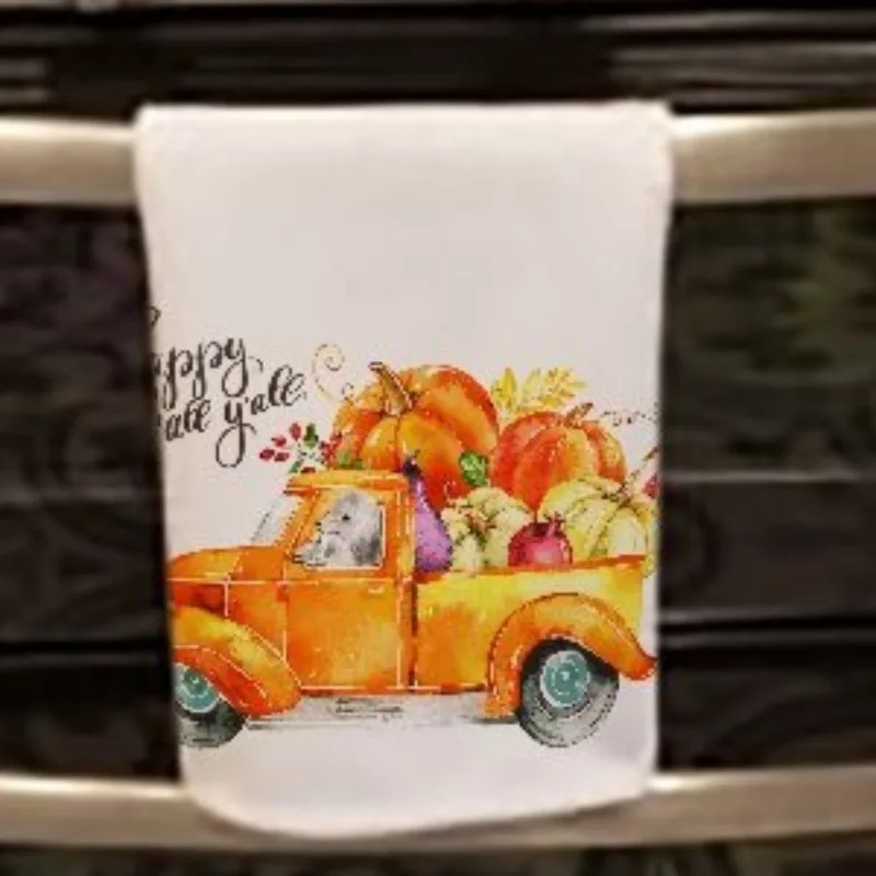 

Premium 2-Pack Fall Harvest White Poodle Kitchen Towels – 19X28 Inch Decorative Soft Dish Towels for Home