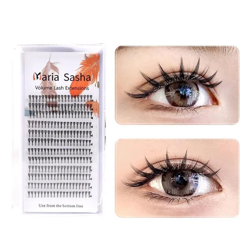 Extensión de pestañas MARIA Comic Spire, pestañas postizas individuales de Manga de Cachemira Natural, pestañas Pteris súper suaves con forma de pluma, nuevo